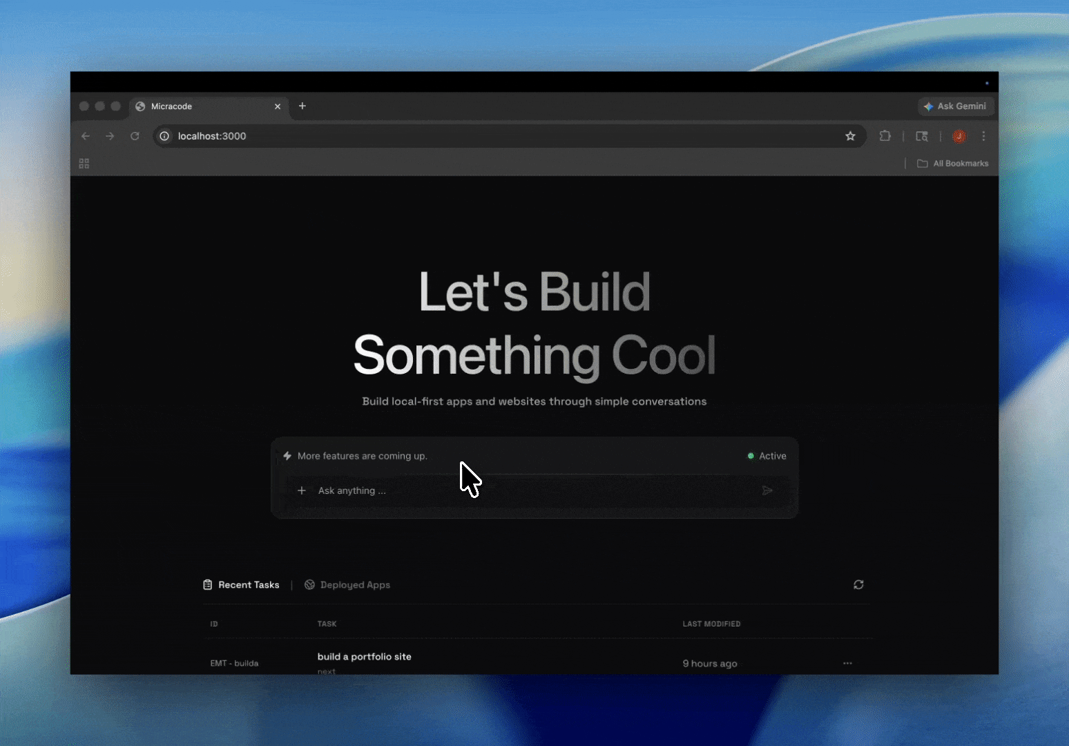 Micracode app preview